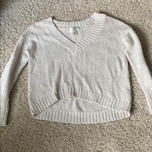 Cream colored cropped sweater